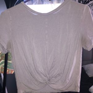 Purple crop top with knot